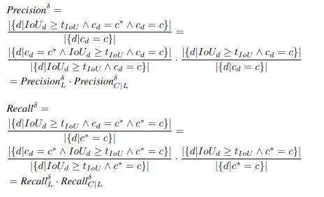 decompose AP metric for detection